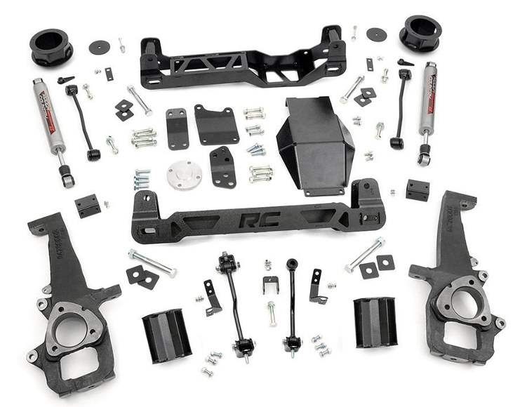Rough Country 4" Spacer Lift Kit-Nitro Shocks 09-11 Ram 1500 4WD - Click Image to Close